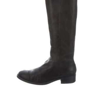 Black Stuart Weitzman Leather Over-The-Knee Riding Boots